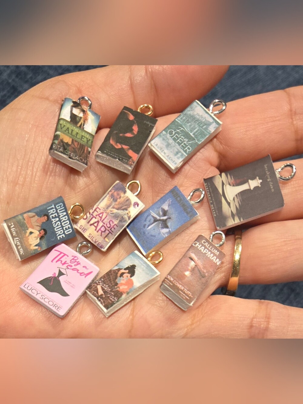 Mini Book Charms & Magnets! Tiny Books Charm Magnet Jewelry Dollhouse Keychain